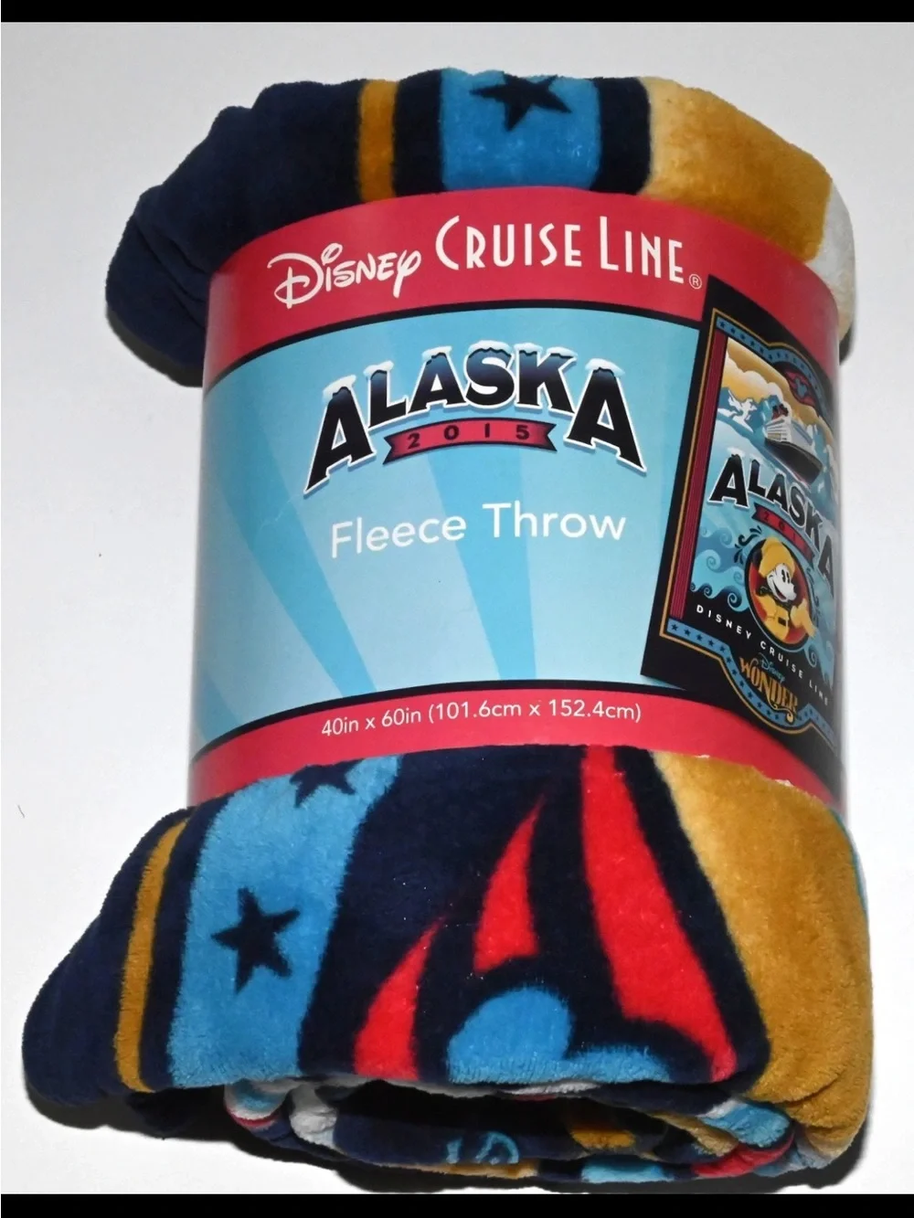 Disney Cruise Line 2015 Alaska Mickey Fleece Throw Blanket